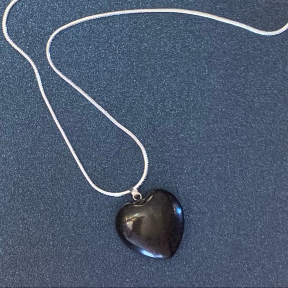 Shungite Heart Necklace - Picture 1 of 8